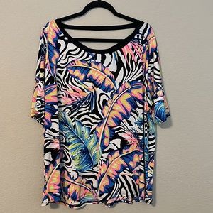 Sew in Love Tropical Print Shirt